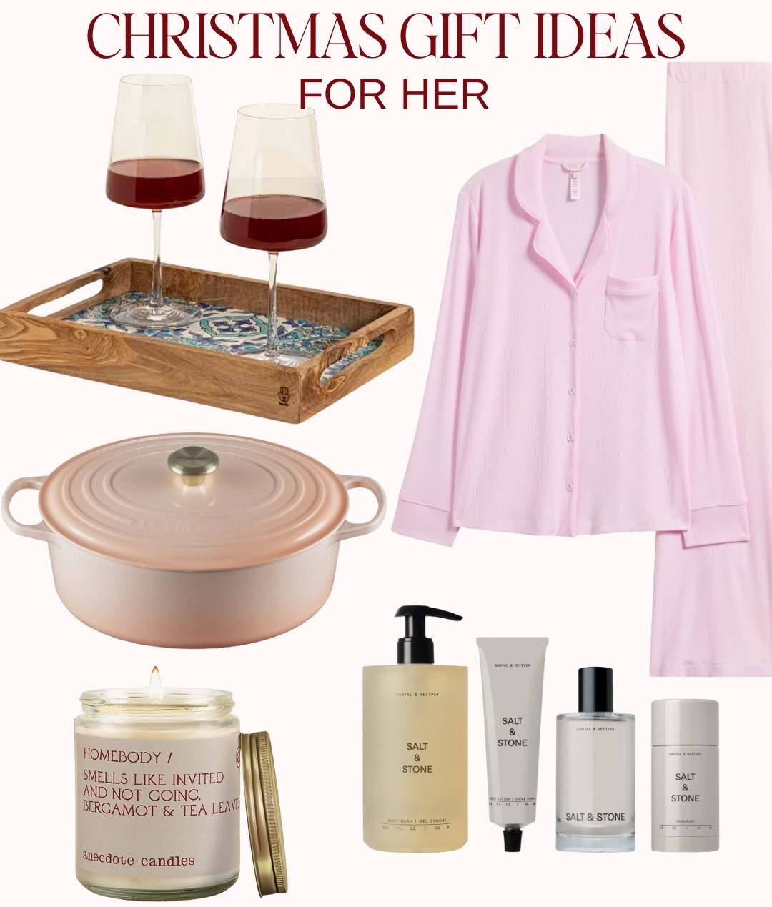 Gift ideas for her🎀🎁

#christmas #christmasgifts #giftguide #giftsforher #nordstrom #uncommongoods #giftideas #cookware #candle #skims #saltandstone #skincare #pajamas 

#LTKGiftGuide #LTKCyberWeek #LTKselfcare