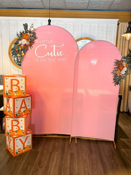 Cutie on the way baby shower backdrop 

#LTKparties