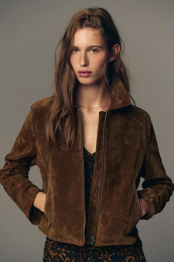 100% LEATHER SHORT JACKET | Zara Canada
