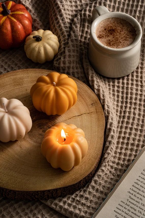 Pumpkin Soy Wax Candles / Autumn Home Decor / Autumn Decor / - Etsy | Etsy (US)