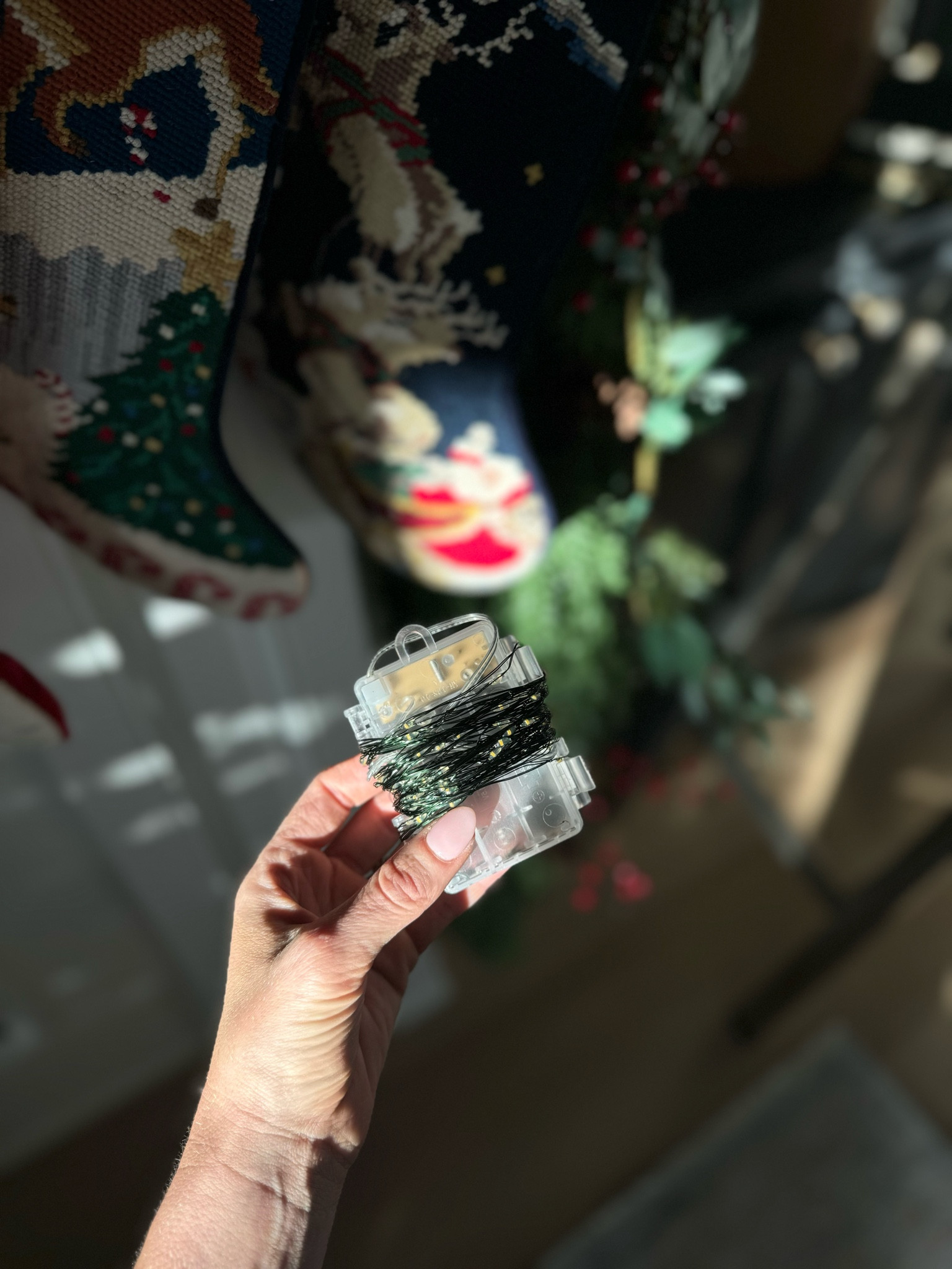 If there is only one holiday decor purchase you make this year - let it be this. GREEN fairy lights for your garland. I did this last year and it makes such a difference. 

Remember to take out the batteries each year - otherwise they will corrode. 

Garland, fairy lights, Christmas decor 

#LTKHoliday #LTKSeasonal