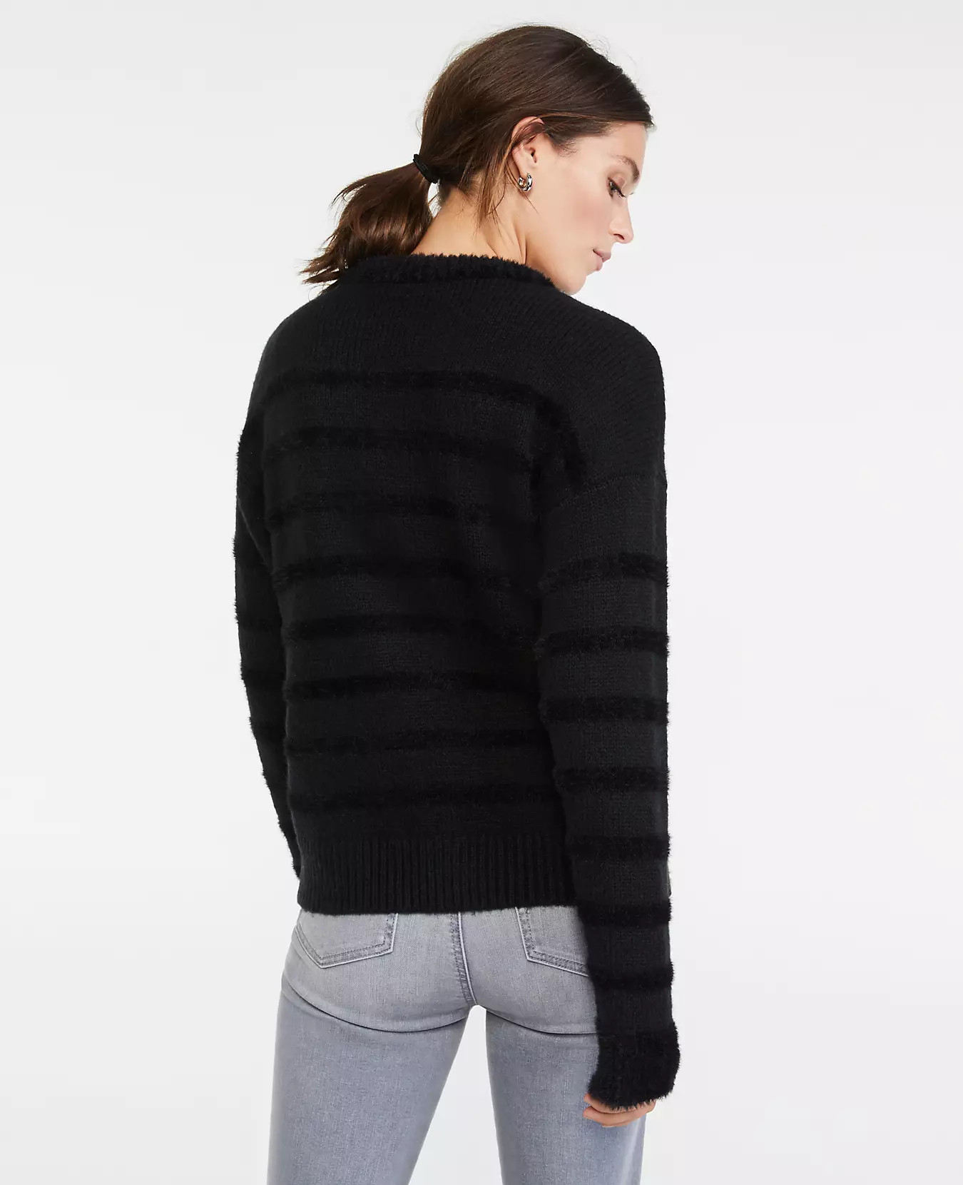 Striped Fringe Sweater | Ann Taylor | Ann Taylor (US)