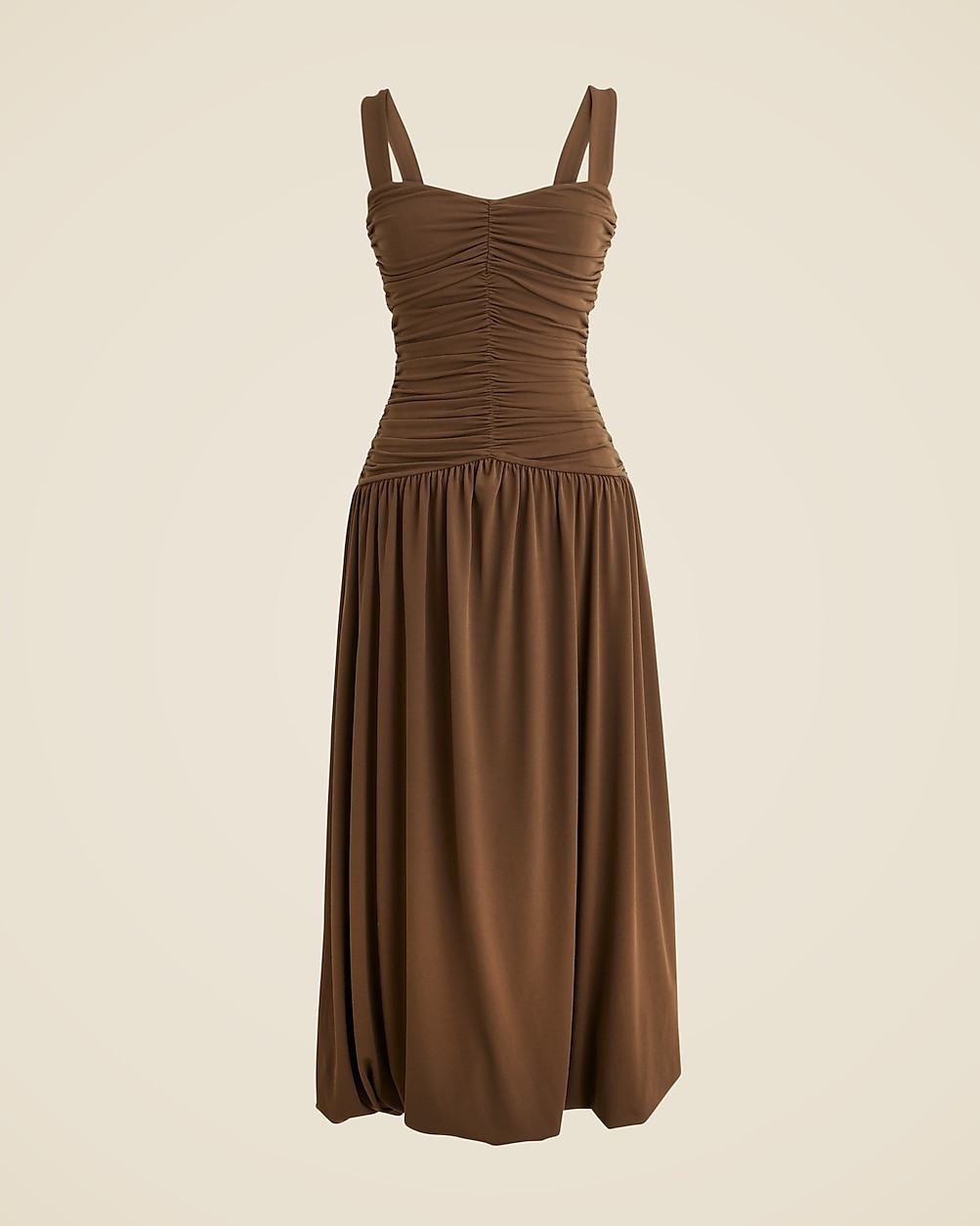 Ruched drop-waist bubble dress in matte jersey | J. Crew US
