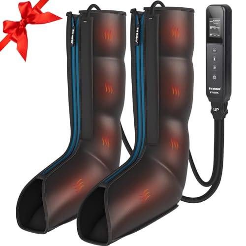FIT KING Leg Massager with Heat - Upgraded Leg Compression Massager for Circulation and Pain Relief, FSA HSA Approved Compression Boot Foot Calf Massager for Edema, Relax Recover - Gift for Dad Mom | Amazon (US)