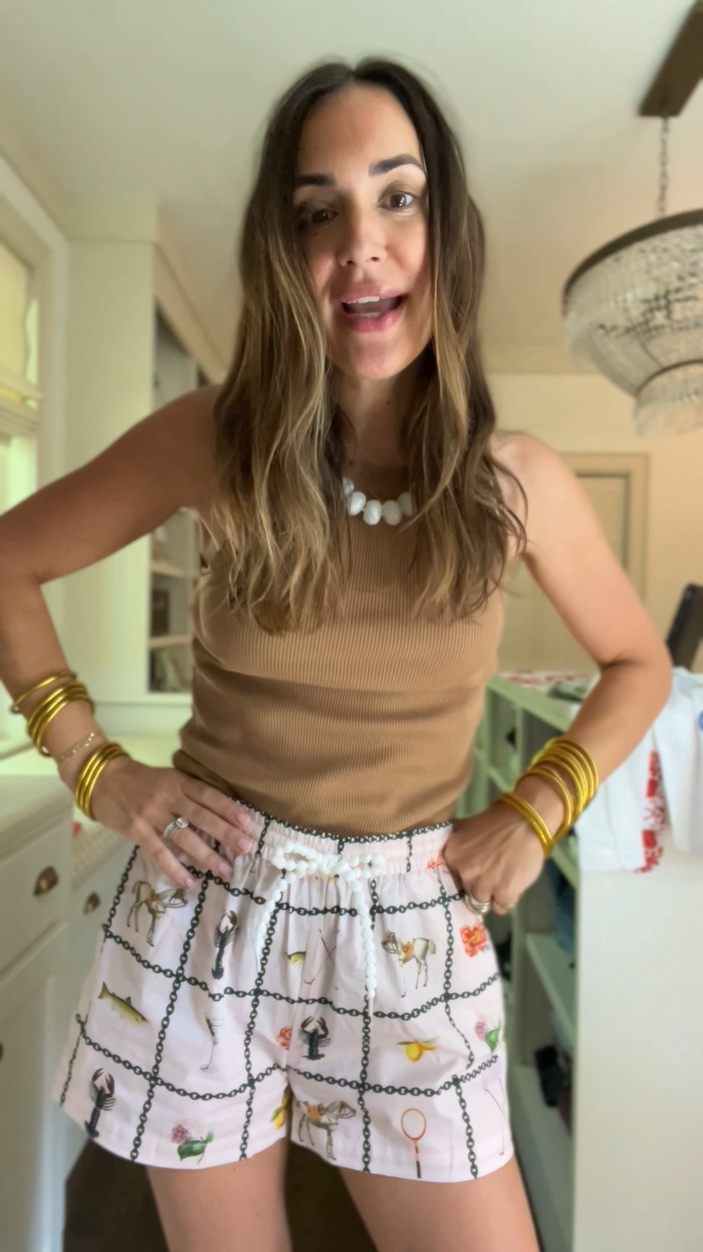 Cutest drawstring shorts from Katie Kime -