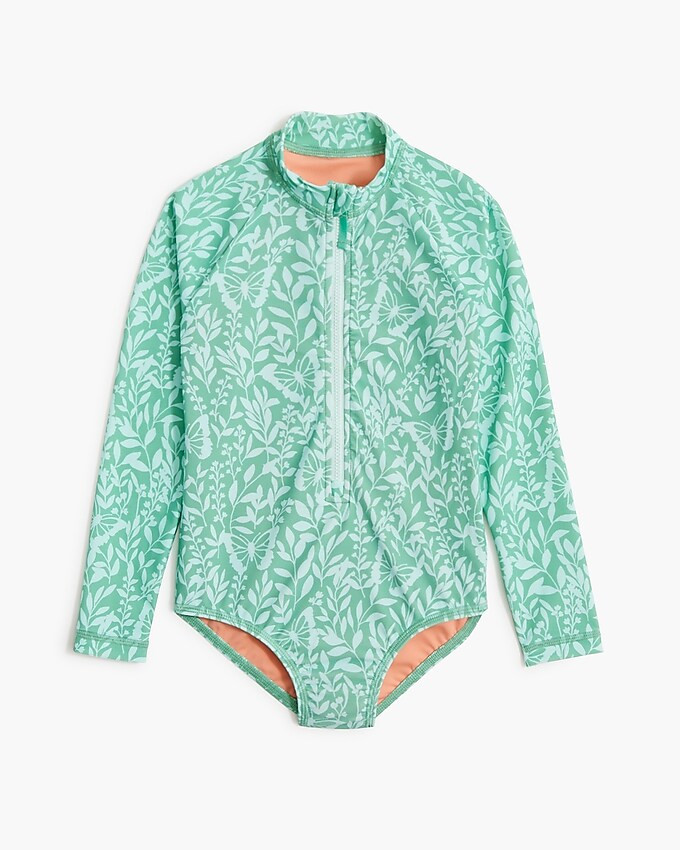 Girls' spring meadow rash guard swimsuit | J.Crew Factory