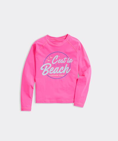 Girls' C'est La Beach Rashguard | vineyard vines