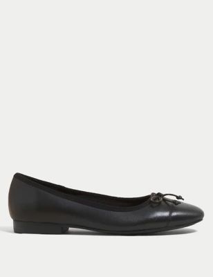 Leather Bow Ballet Pumps | Marks and Spencer FR