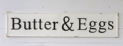 Glory & Grace 57" Huge BUTTER & EGGS Industrial Farmhouse Embossed Metal Sign | Amazon (US)