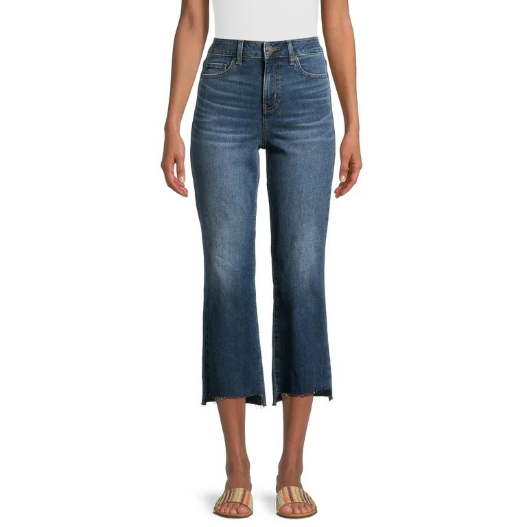 Time and Tru Women's High Rise Kick Flare Jeans, 26" Inseam, Sizes 2-20 | Walmart (US)