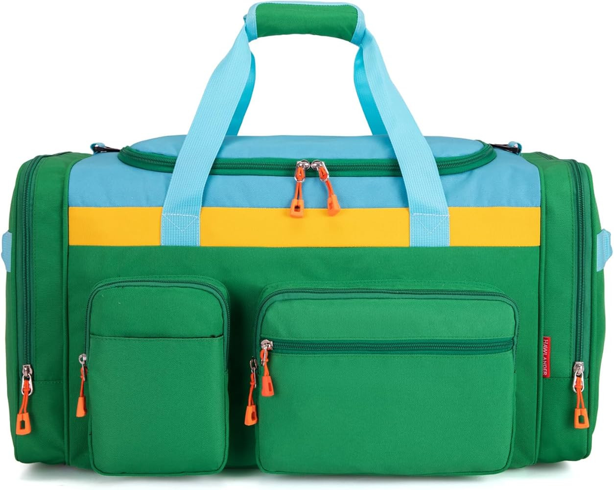 HawLander Large Kids Duffle Bag for Travel, Overnight, or Weekender, 22" inch (Green Yellow) | Amazon (US)