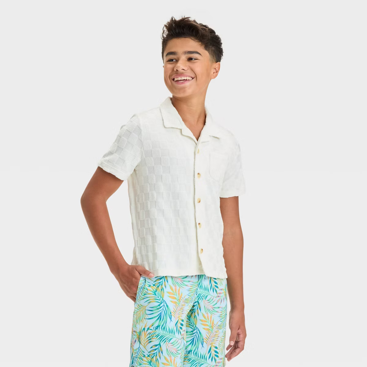 Boys' Solid Cover up Top - art class™ Cream | Target