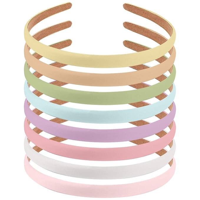 Chanaco Headbands for Girls 4-6 6Pcs Solid Girls Hairbands 6-8 Glitter Head Bands for Women’s H... | Amazon (US)