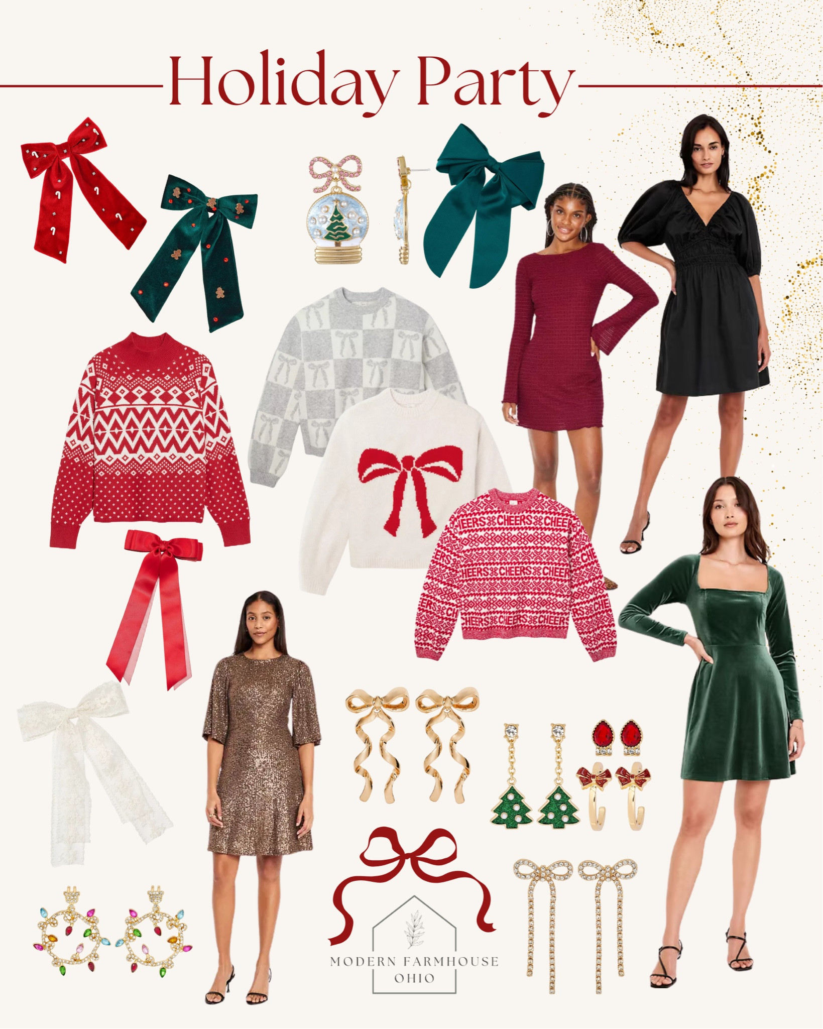Holiday outfit ideas for women! Can you tell this year is all about bows?! 🎀🎄

#LTKParties #LTKHoliday #LTKFindsUnder50