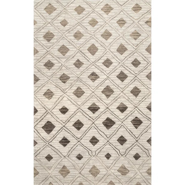 Arvin Olano x Rugs USA Trellis Wool Beige Area Rug | Wayfair North America