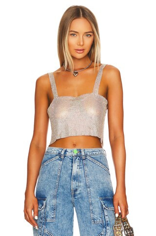 superdown Mackenzie Crop Top in Gold from Revolve.com | Revolve Clothing (Global)