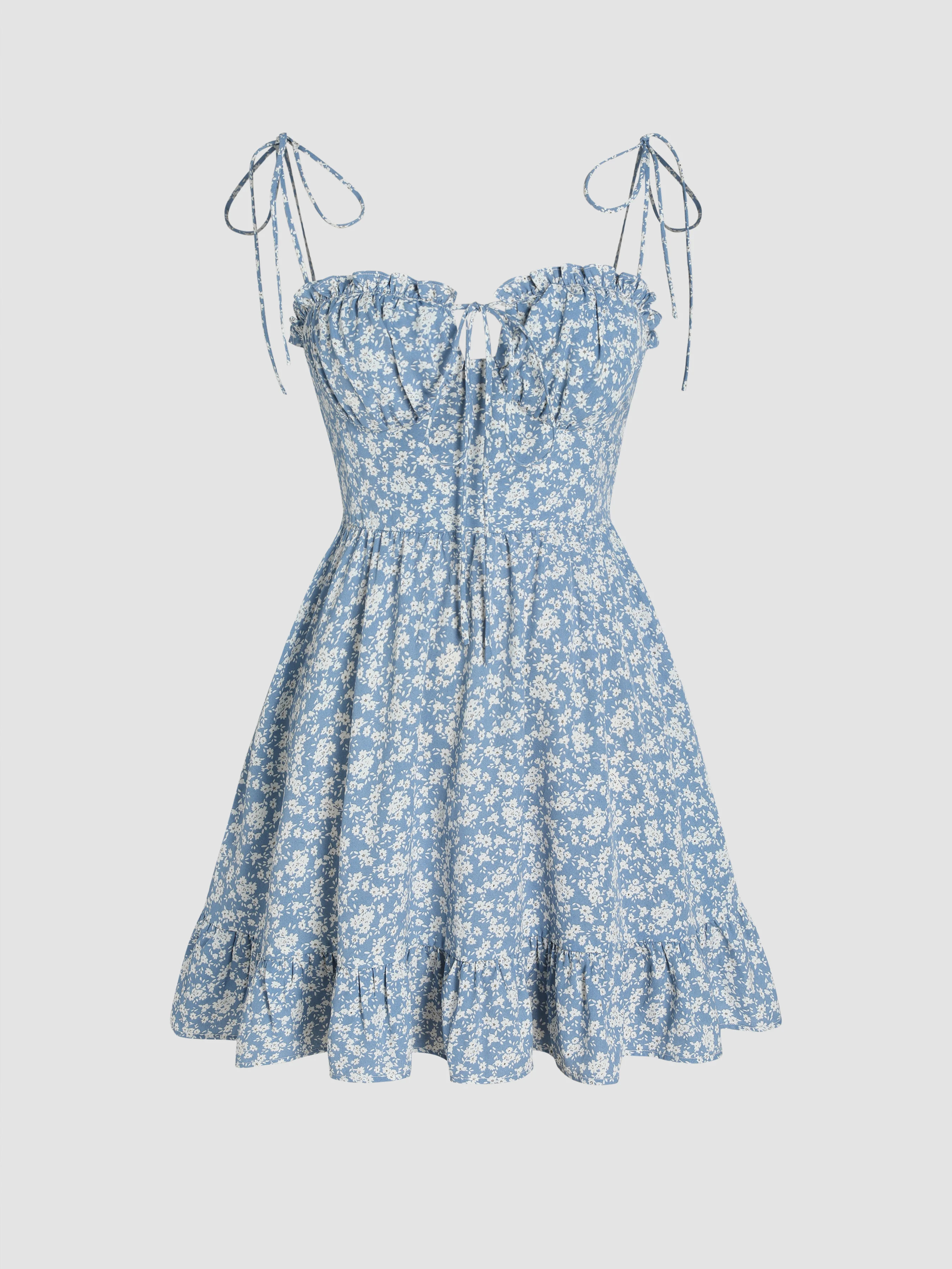 Western Outfits Homecoming Dress Hoco Dresses Cute Summer Dresses Tea Party Dress Woven Ditsy Flo... | Cider