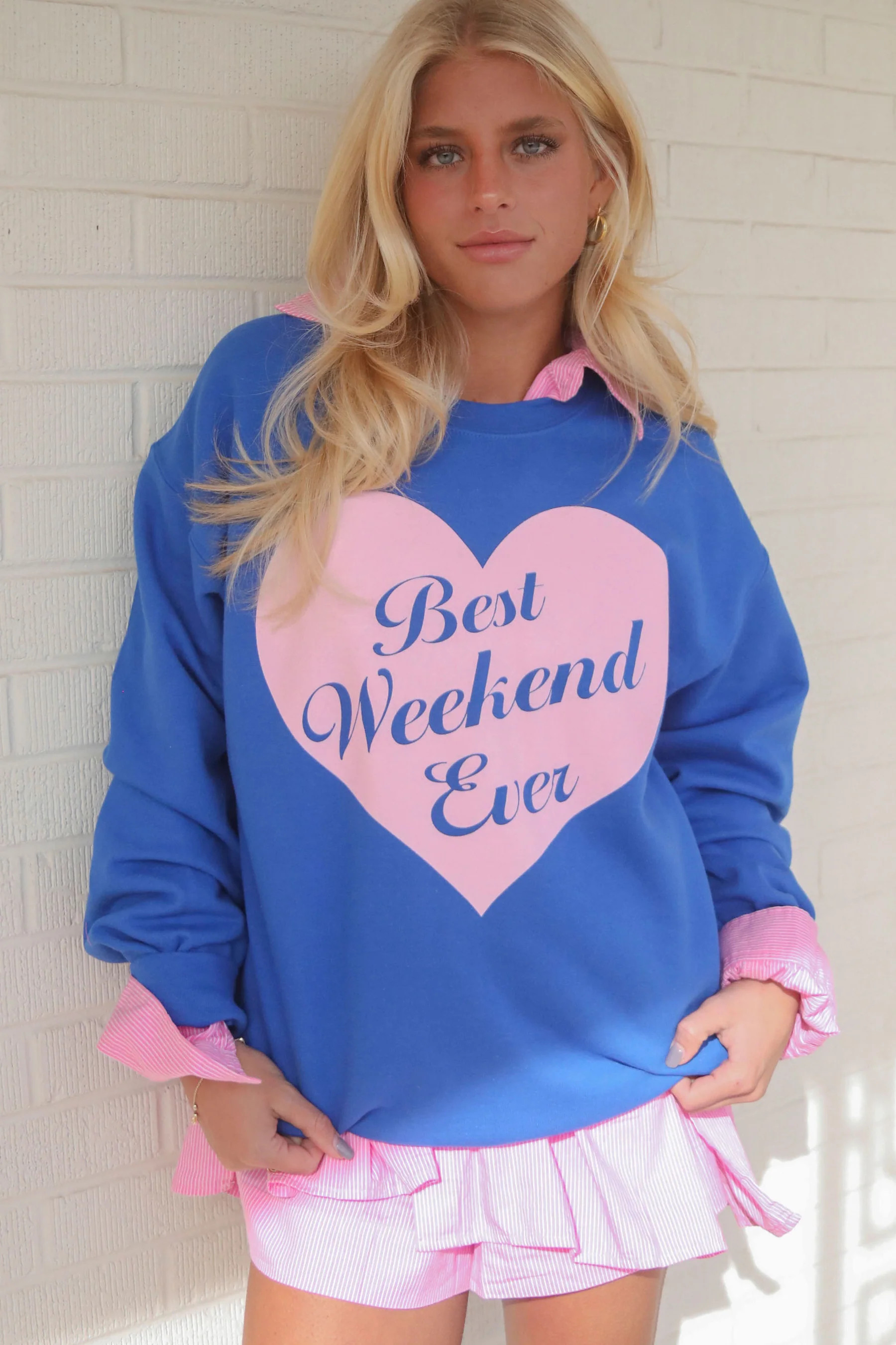 friday + saturday: best weekend ever sweatshirt | RIFFRAFF
