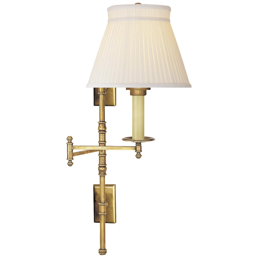 Dorchester Double Backplate Swing Arm Sconce by Visual Comfort Signature at Lumens.com | Lumens
