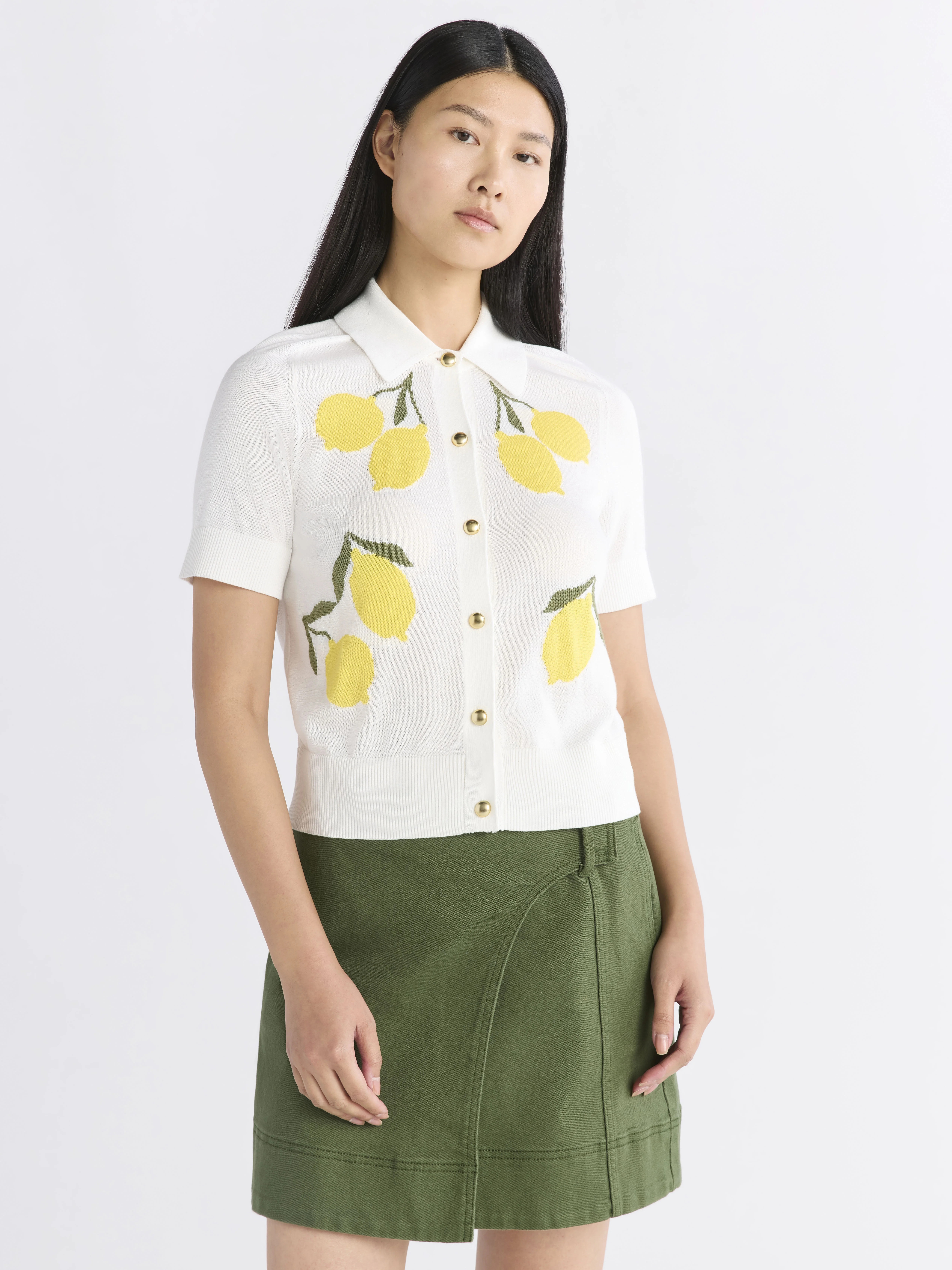 Free Assembly Women's Collared Cardigan Sweater with Short Sleeves, Lightweight, Sizes XS-XXL | Walmart (US)