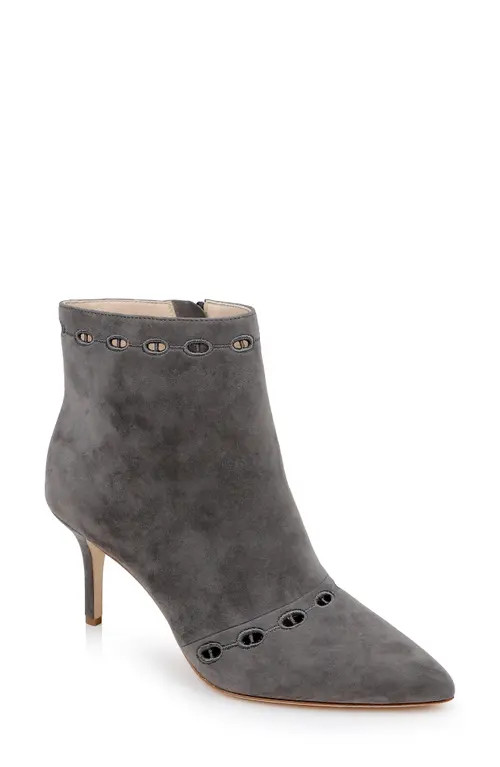 L'AGENCE Chantae Pointed Toe Bootie in Grey Suede at Nordstrom, Size 10 | Nordstrom