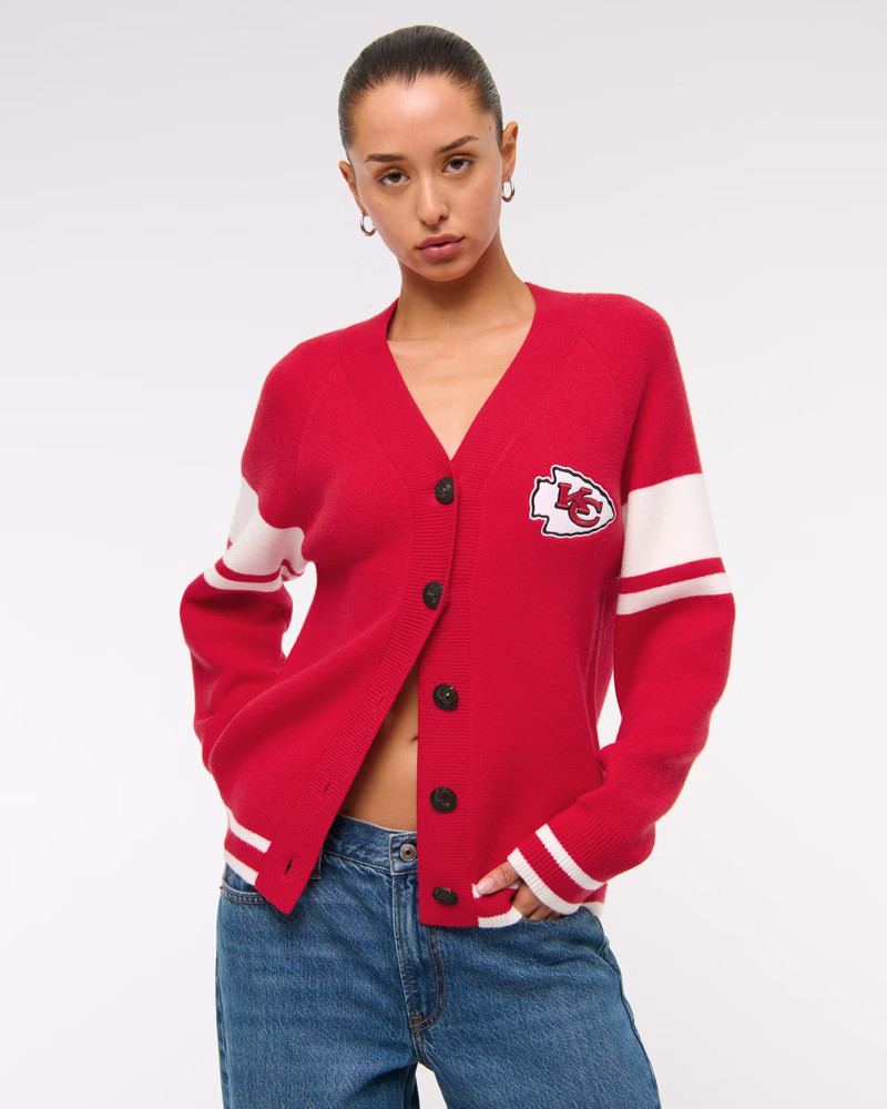Kansas City Chiefs LuxeLoft Cardigan | Abercrombie & Fitch (US)