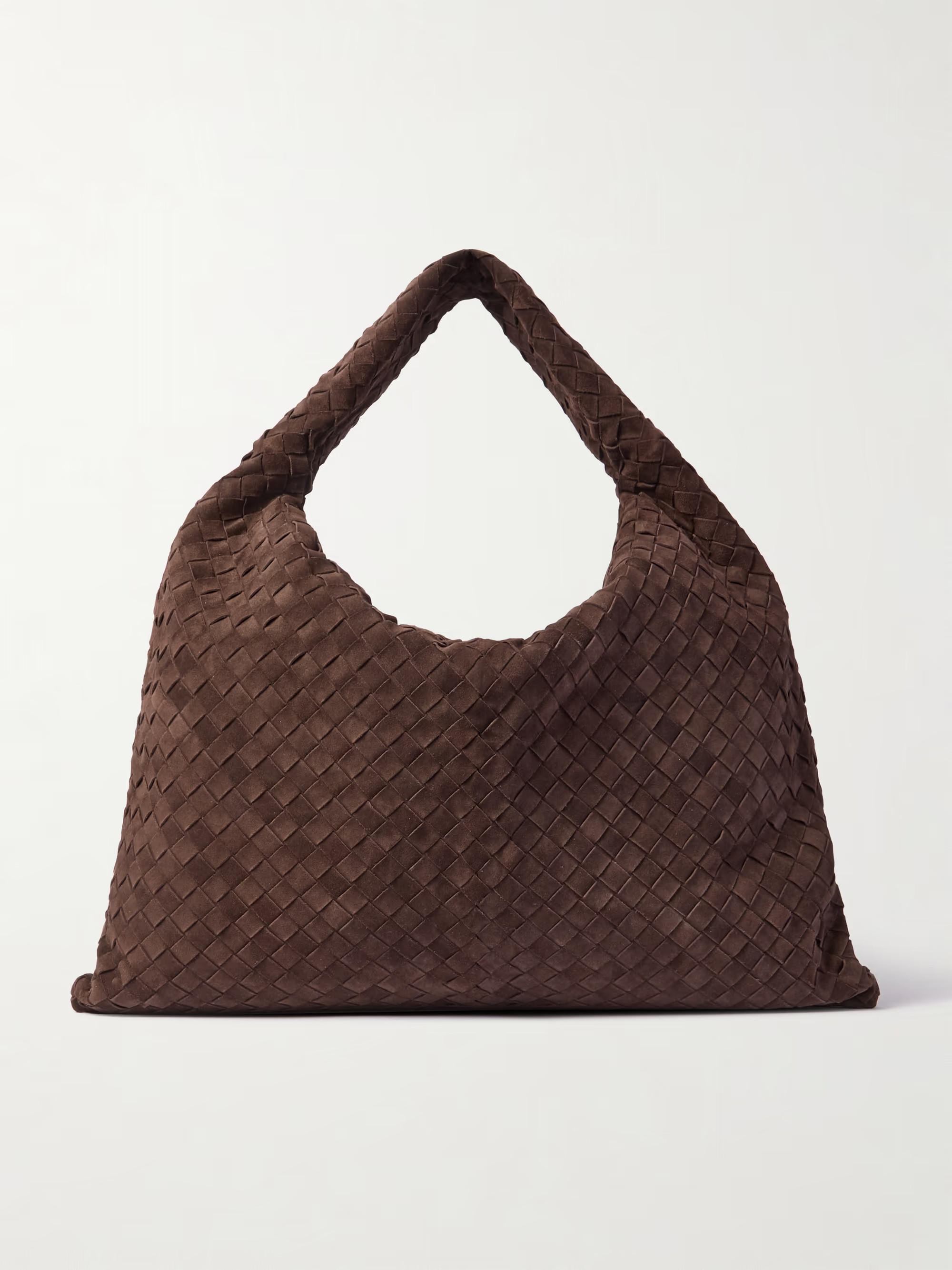 Hop large intrecciato suede shoulder bag | NET-A-PORTER (US)