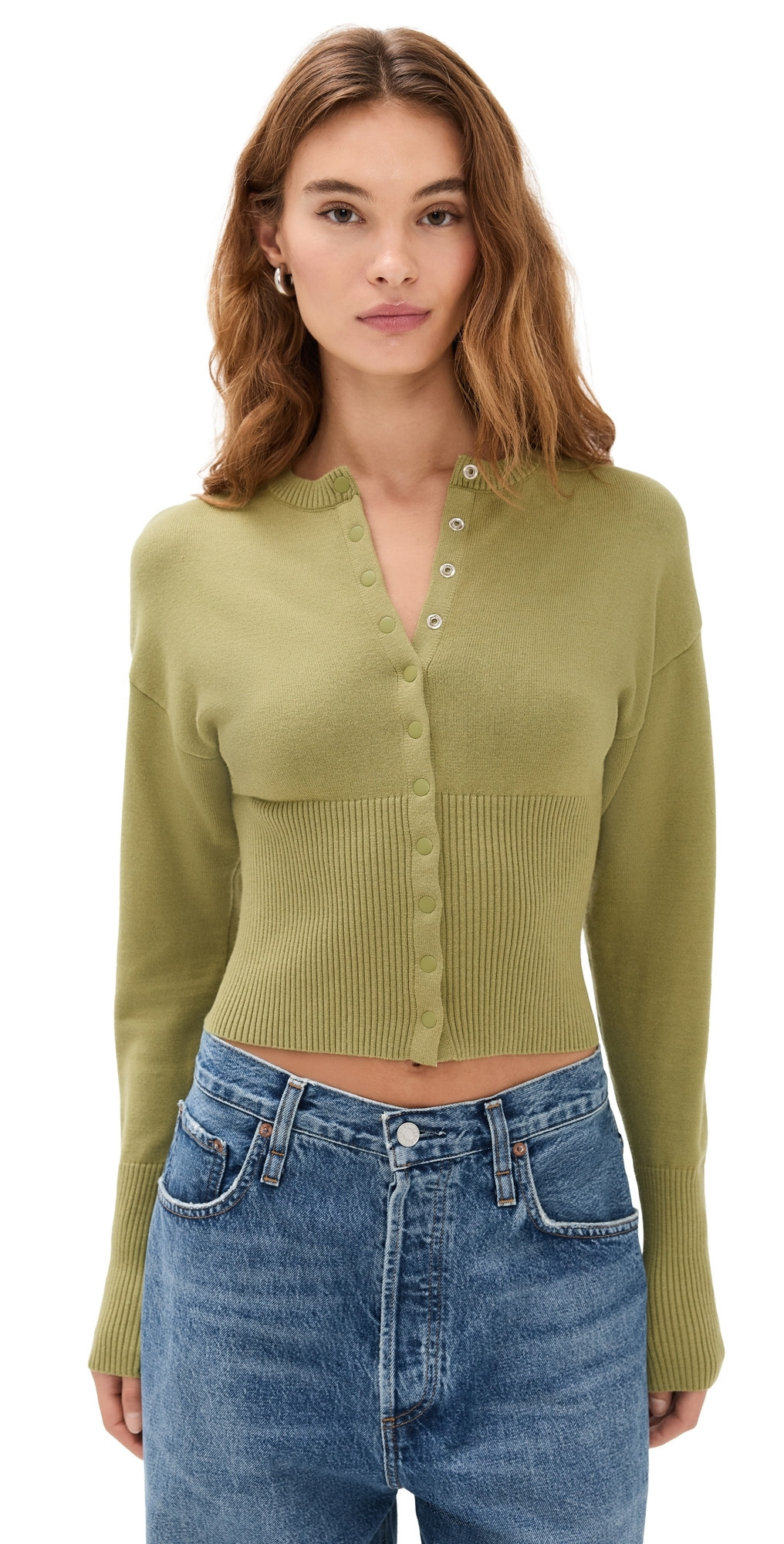 Lioness Head In The Clouds Cardigan Olive XXXXS | Shopbop