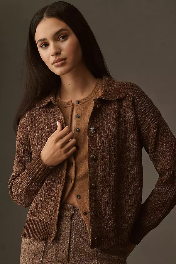 Chenille Cardigan Sweater | Anthropologie (US)