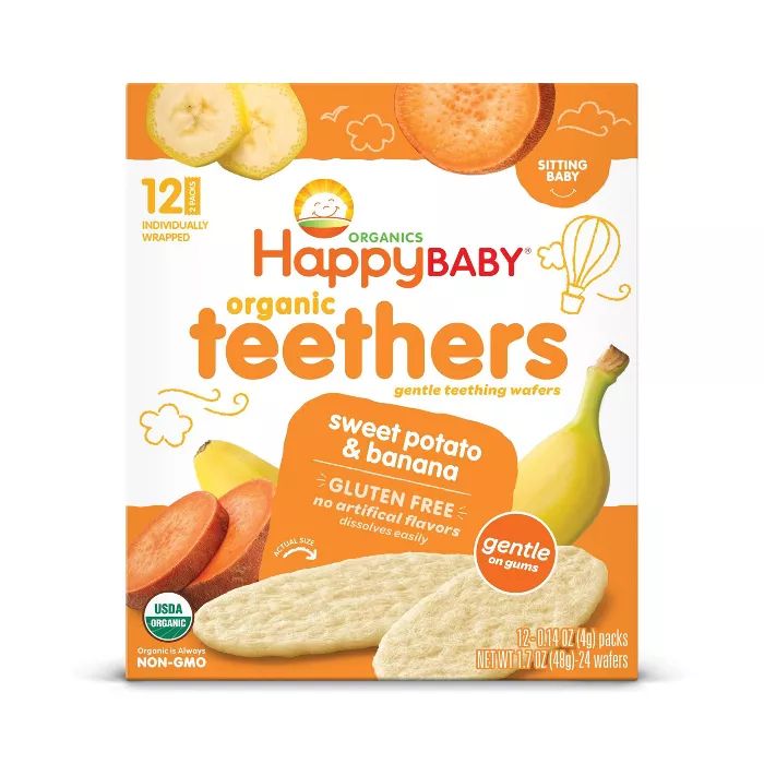 HappyBaby Sweet Potato & Banana Organic Teethers - 12ct/0.14oz Each | Target