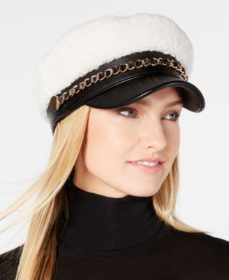 Faux Sherpa Newsboy Cap | Macys (US)
