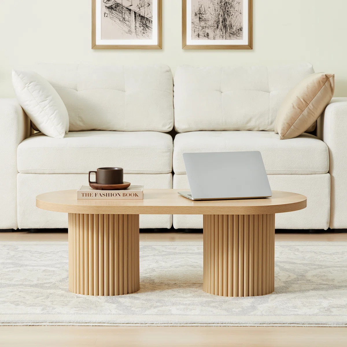 39.38'' W Oval Single Coffee Table | Wayfair North America