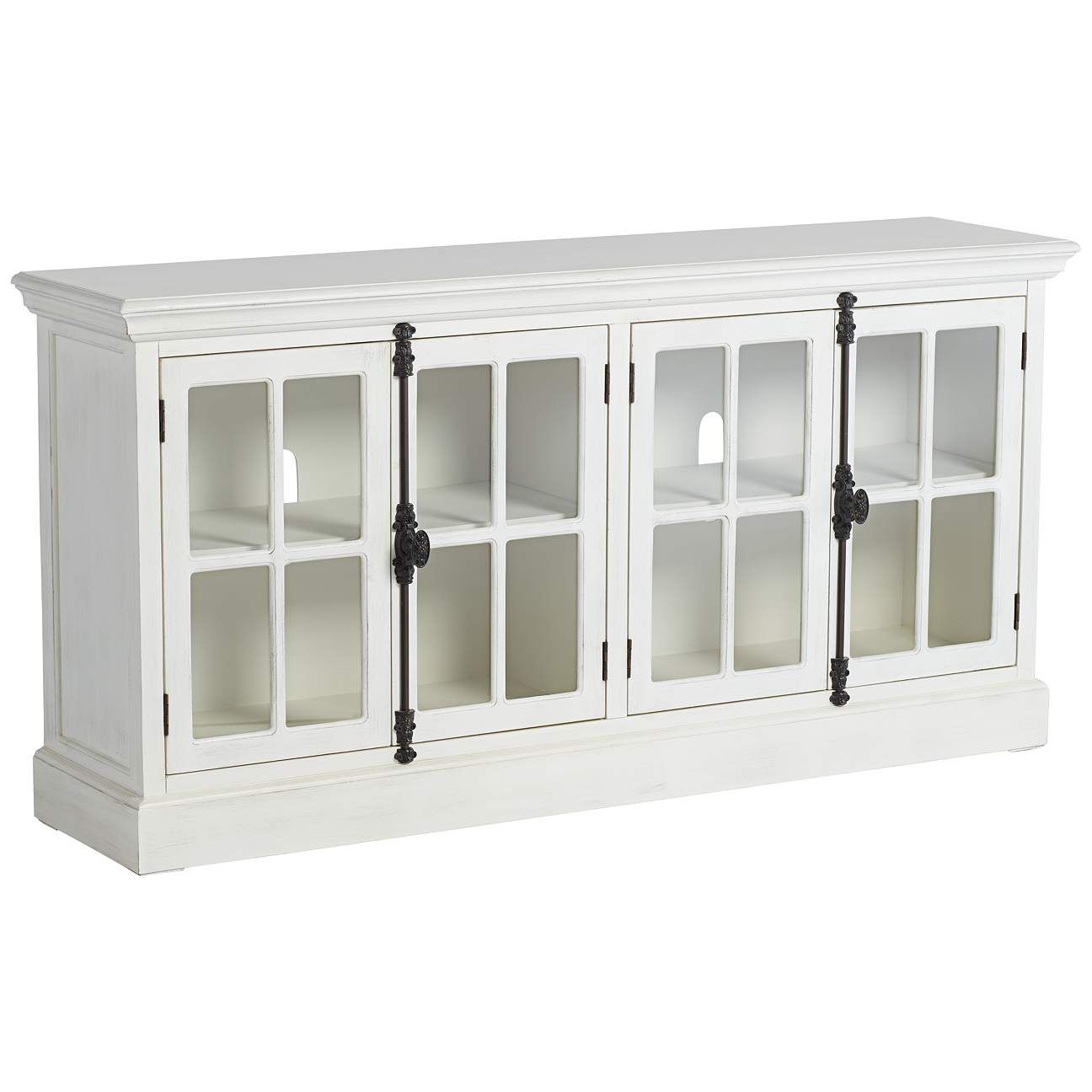 Coventry 72" Wide TV Media Console in White with Glass Doors - #81J77 | Lamps Plus | LampsPlus.com