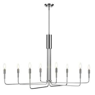 Light Society Bella 8-Light Chrome Chandelier | The Home Depot