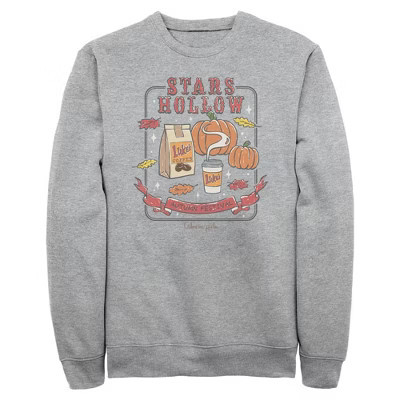 Mens Gilmore Girls Stars Hollow Pumpkin Late Sweatshirt - Athletic Heather - Medium | Target