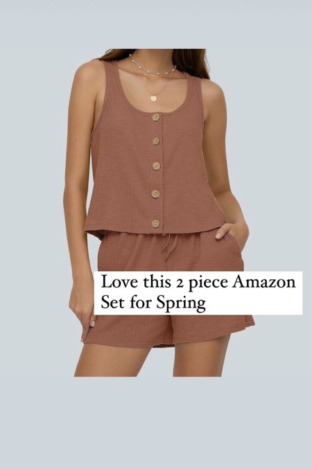 Amazon 2 piece set 
Tank top and shorts set 
Summer 
Spring outfit 

#LTKfindsunder50 #LTKSeasonal
