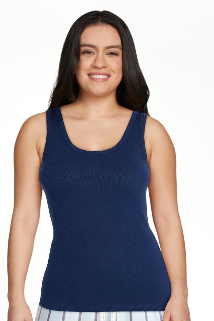 Joyspun Women's Ribbed Tank with Inner Bra, Sizes XS-3X | Walmart (US)