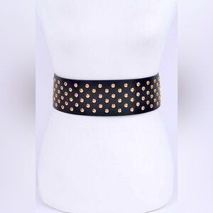 Gold Chunky Vegan Leather Waist Statement Belt | Poshmark