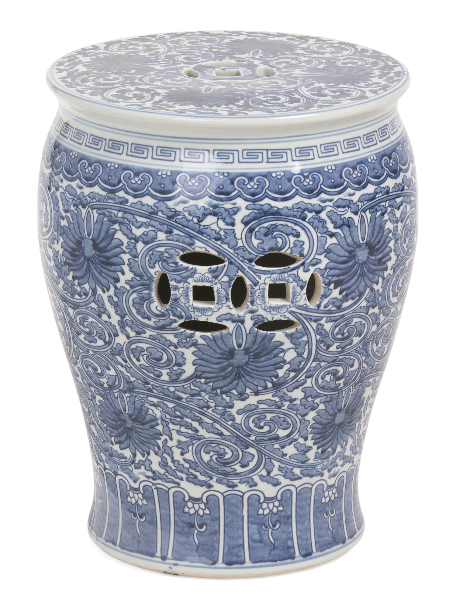 14x17 Twisted Lotus Drum Stool | TJ Maxx