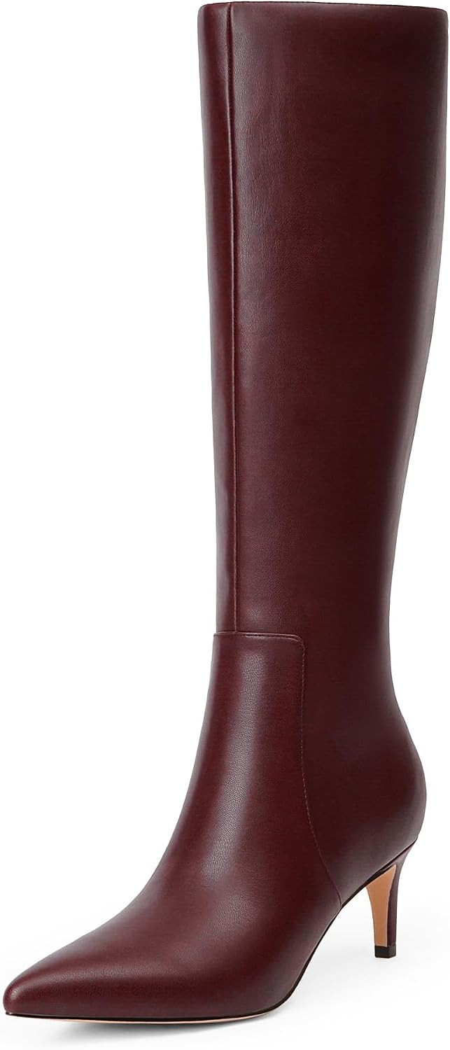Kitten Heel Knee High Boots for Women Fall Tall Boots | Amazon (US)