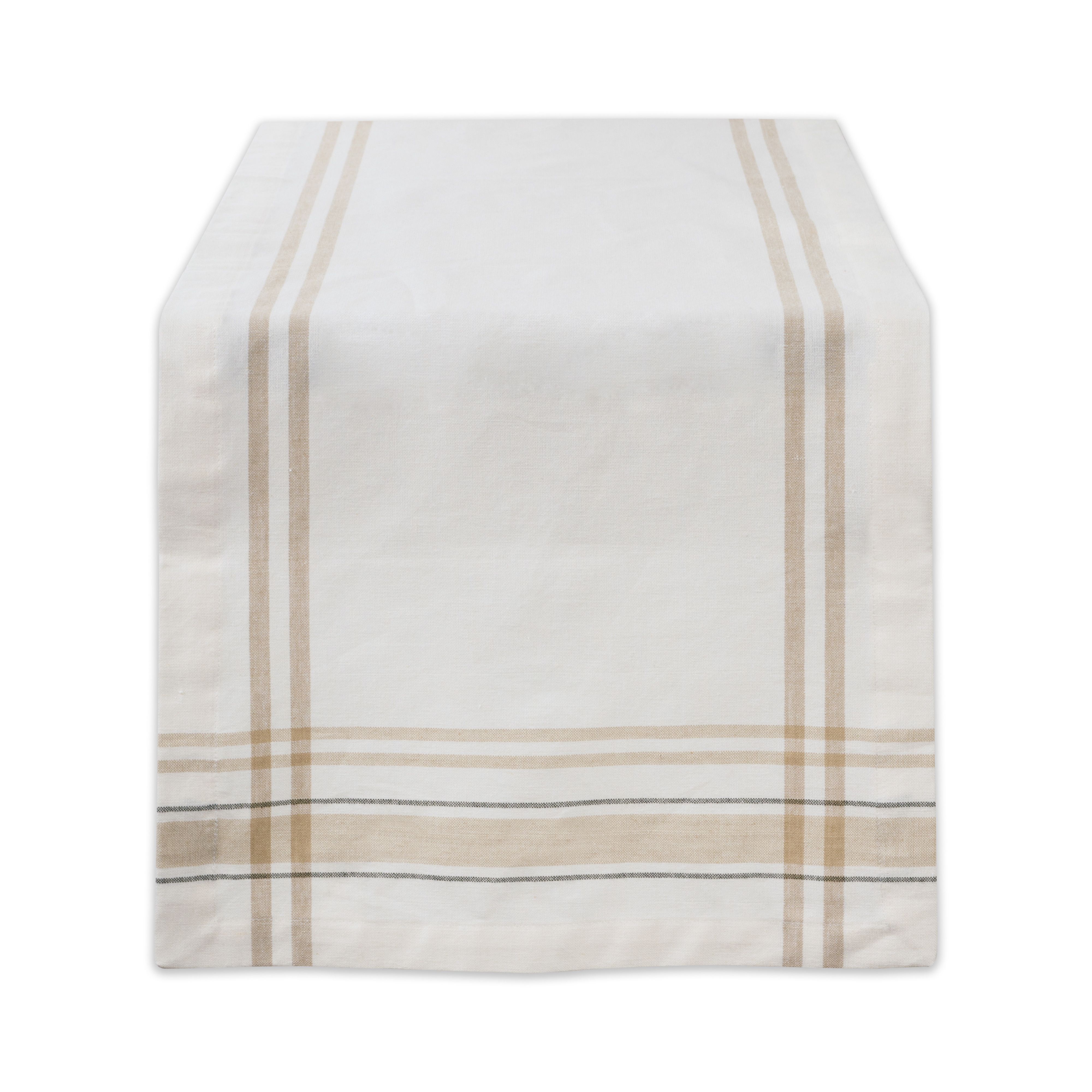 DII White Chambray French Stripe Table Runner, 72 x 14", Cotton - Walmart.com | Walmart (US)