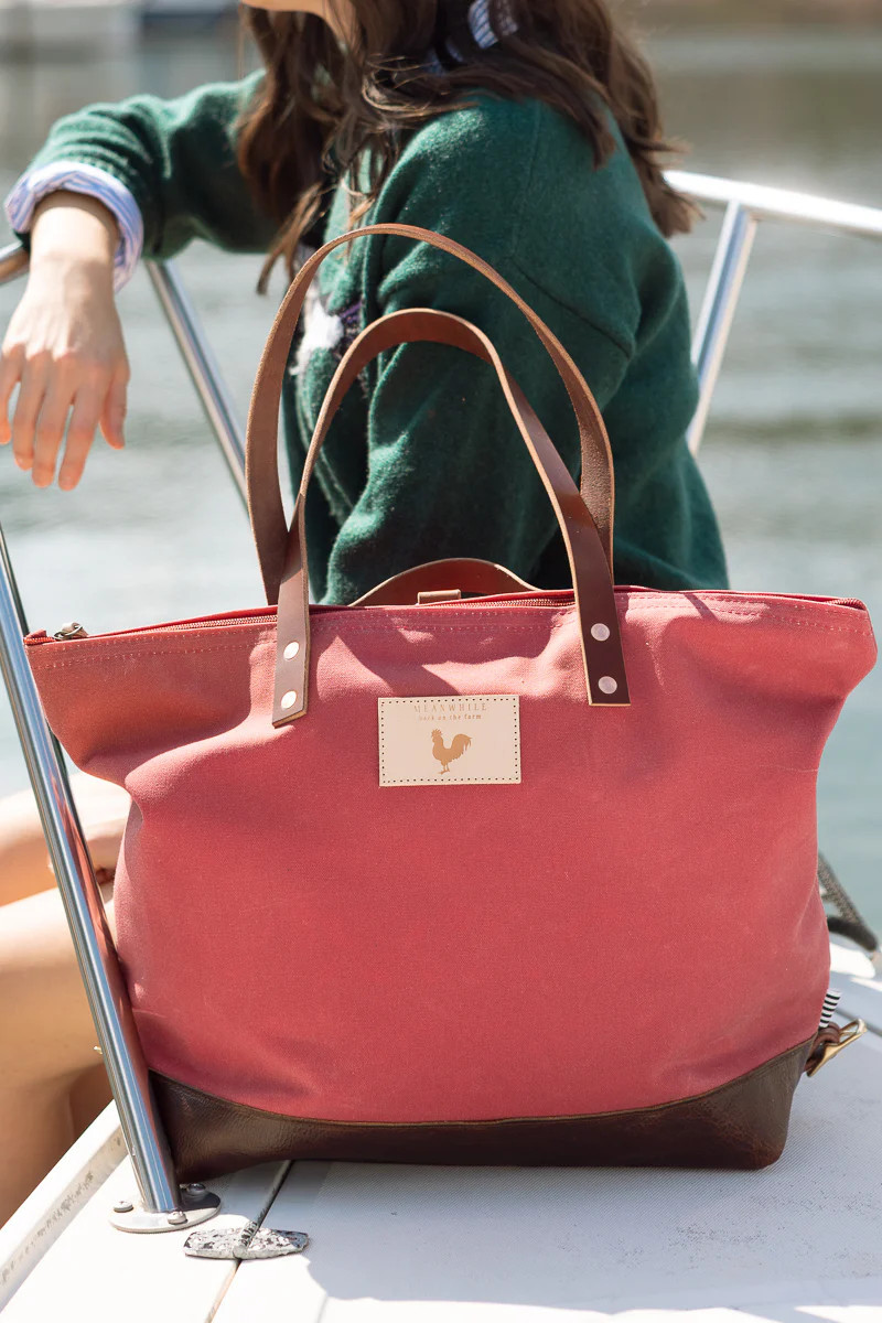 Nantucket Waxed Canvas Adventure Tote | Meanwhile Back on the Farm