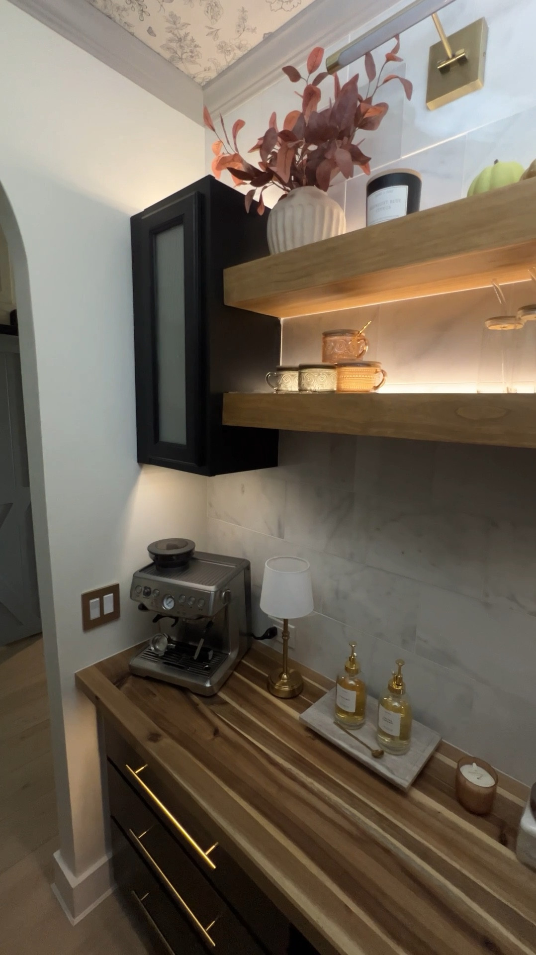 My messy storage closet turned coffee bar is complete! Shop decor items below ⬇️  ☕️ 

#LTKHome