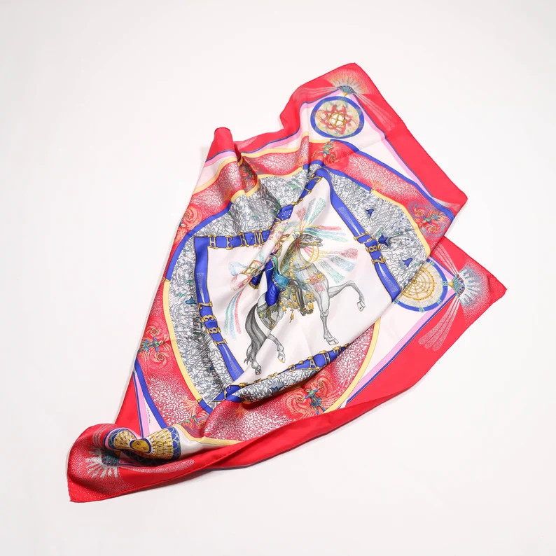 HERMES - "Feux d'artifice" Silk scarf | Etsy (US)