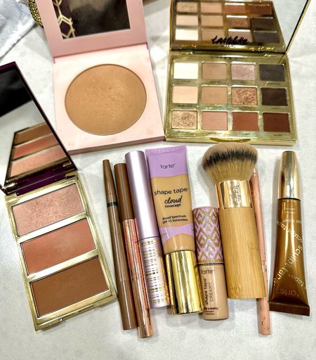 Code: wifeonadime or wifeonadime15 for 15% off! 
Here’s my Tarte products I brought on the casino trip and wore while I was there! Got lots of compliments on my cloud foundation! It’s light and smooth. I’m light medium. I apply it with a beauty sponge or my foundation brush. 

#LTKbeauty #LTKtravel #LTKGiftGuide