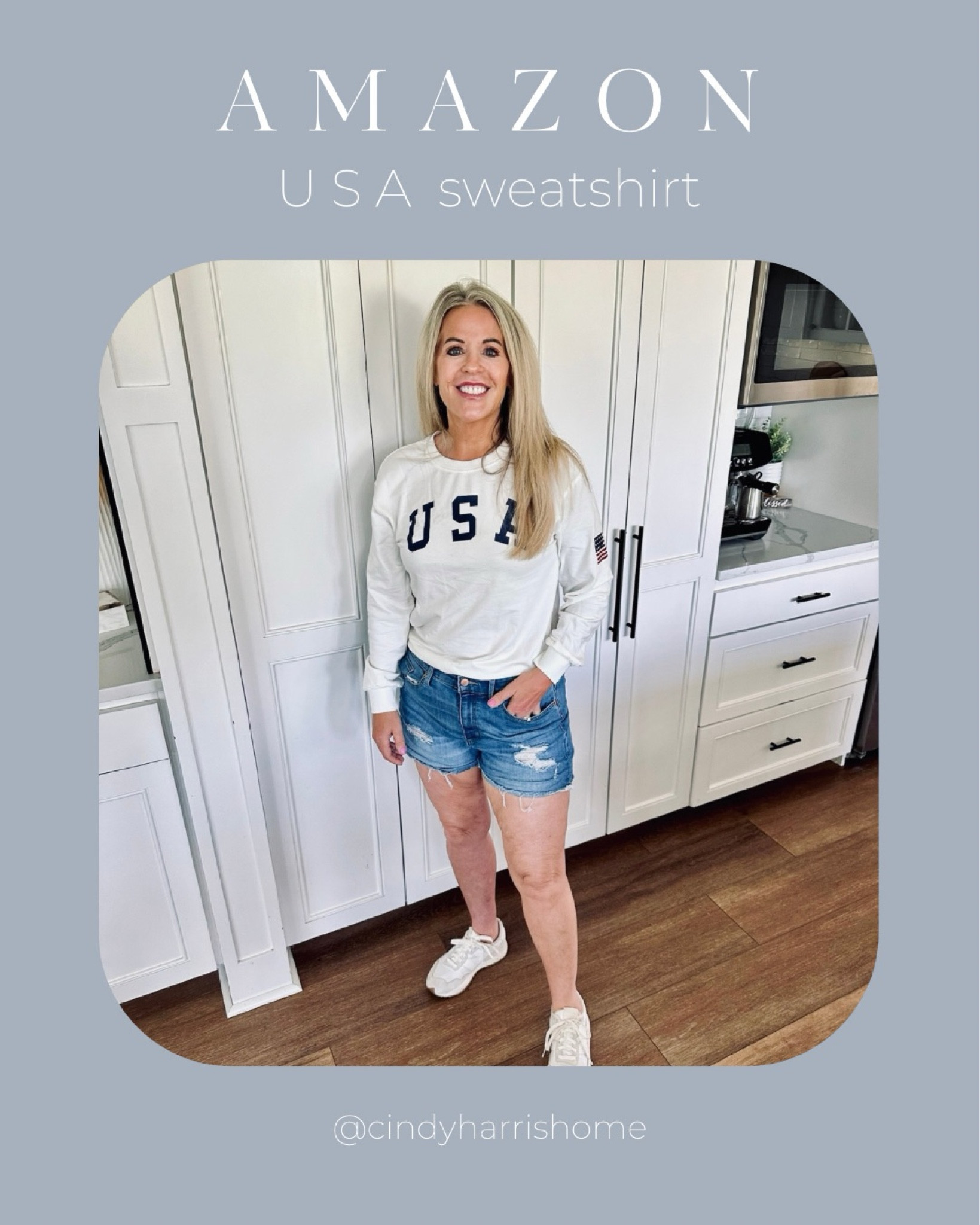 Loving my USA sweatshirt from Amazon! Perfect for a Fourth of July outfit next week! 🇺🇸 

#LTKMidsize #LTKSeasonal #LTKStyleTip