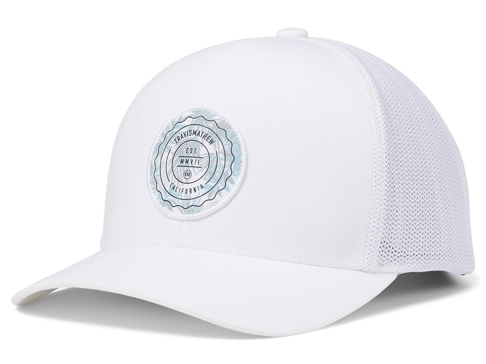 TravisMathew The Patch Floral Traditional Men's Hats White, Mesh/Polyester | Zappos