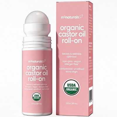 M3 Organic Cold Pressed Castor Oil Roll-On, Nourishing Treatment USDA Organic Ideal for Hair, Skin & Brows, Hexane-Free & Mess-Free Applicator, 3 floz | Target
