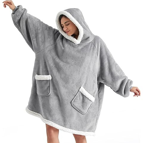 Waitu Wearable Blanket Sweatshirt Gifts for Women and Men, Super Warm and Cozy Giant Blanket Hood... | Amazon (US)