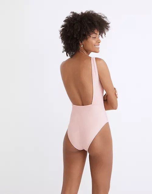 Madewell Second Wave Square-Neck Tank One-Piece Swimsuit | Madewell